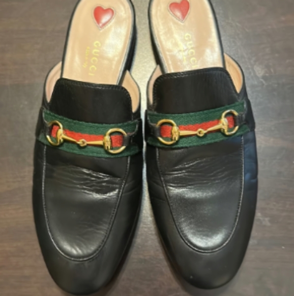 Gucci Princetown Leather Slipper Black Leather/Black - Picture 1 of 4